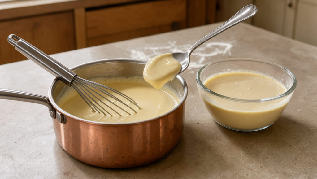 Crème anglaise : la méthode précise pour une texture nappante, sans grumeaux ni goût d’œuf