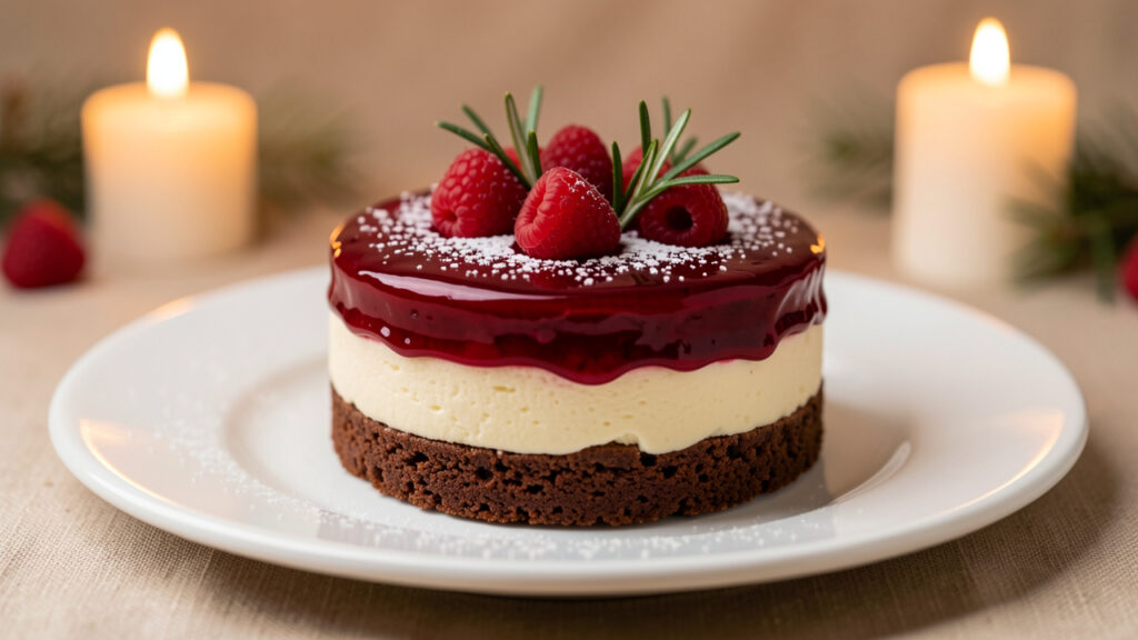 Entremet Noël facile : le dessert de fête élégant à réaliser sans moule compliqué